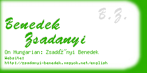 benedek zsadanyi business card